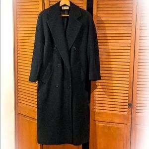 Vintage 80’s Calvin Klein Black Wool Peacoat